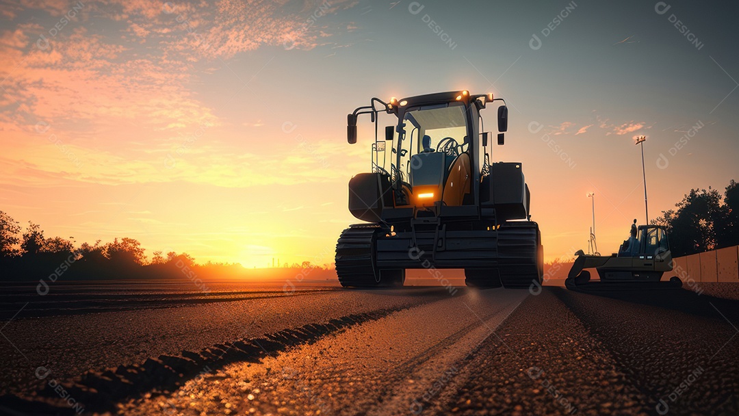 Imagem realista escavadeira.