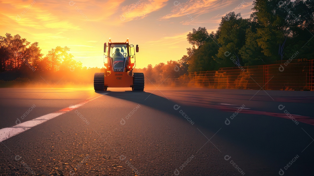 Imagem realista escavadeira.