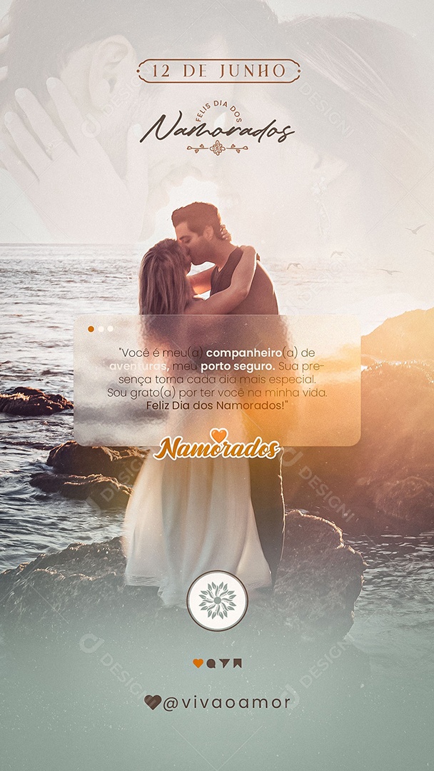 Social Media Story Feliz Dia Dos Namorados 12 De Junho Viva O Amor PSD Editável