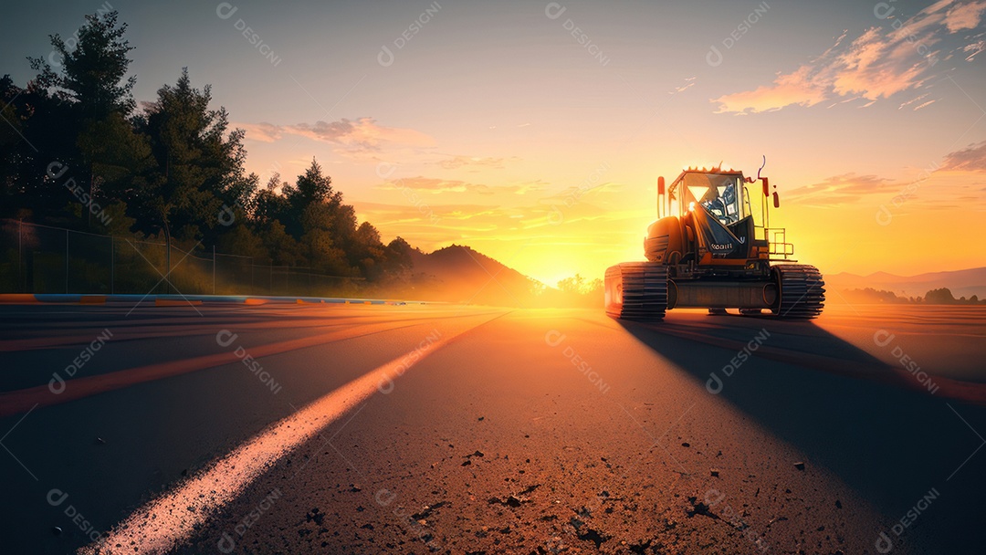 Imagem realista escavadeira.