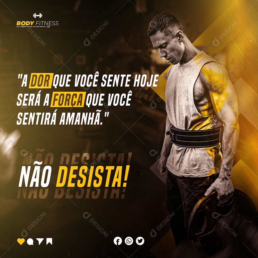 Social Media Feed Academia Don't Give Up Editable PSD