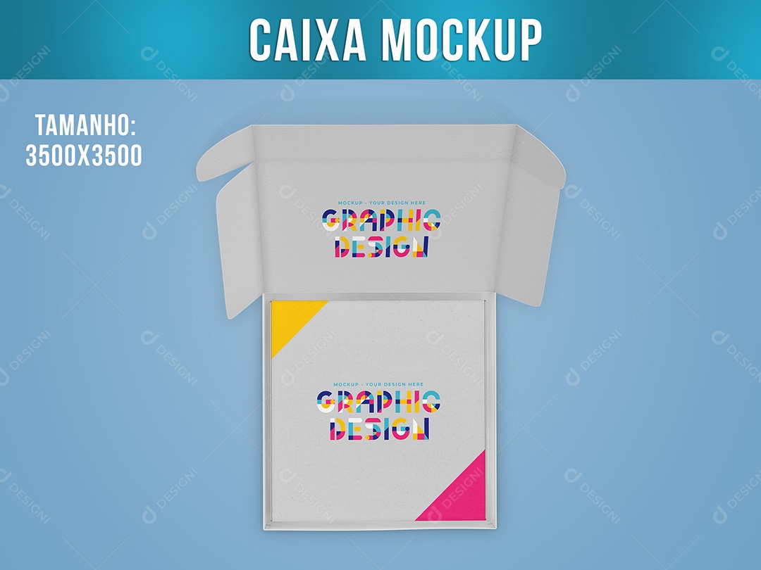 Caixa Mockup Delivery Entrega PSD Editável