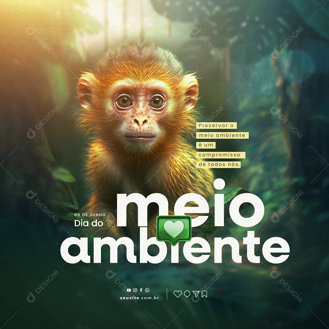 Preservar O Meio Ambiente é Um Compromisso De Todos Nós Dia Mundial Do Meio Ambiente Social Media PSD Editável