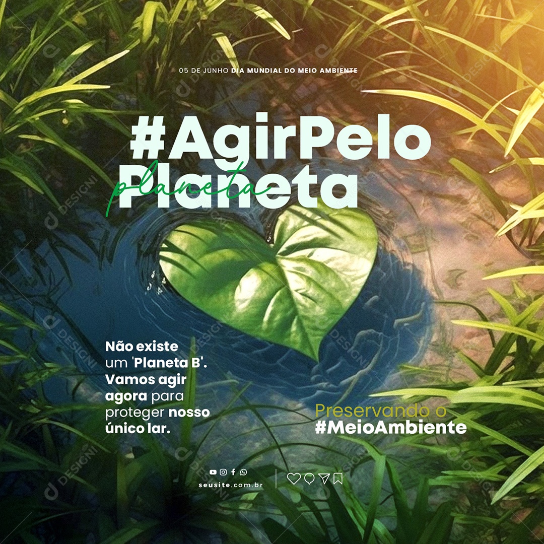 Agir Pelo Planeta Dia Mundial Do Meio Ambiente Social Media PSD Editável