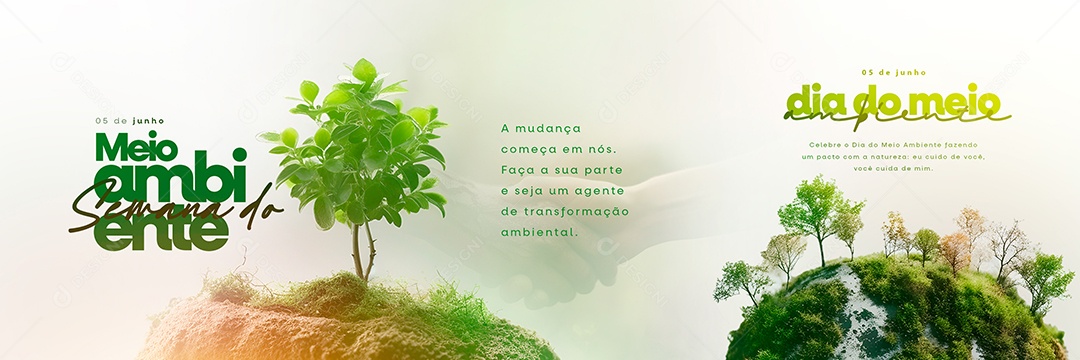 A Mudança Começa Em Nós Dia Mundial Do Meio Ambiente Carrossel Social Media PSD Editável