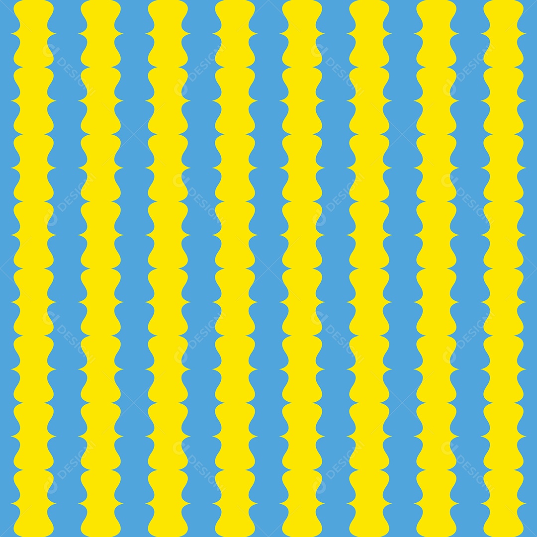 Padrão Ondas Fundo Abstrato Azul Amarelo Vetor EPS