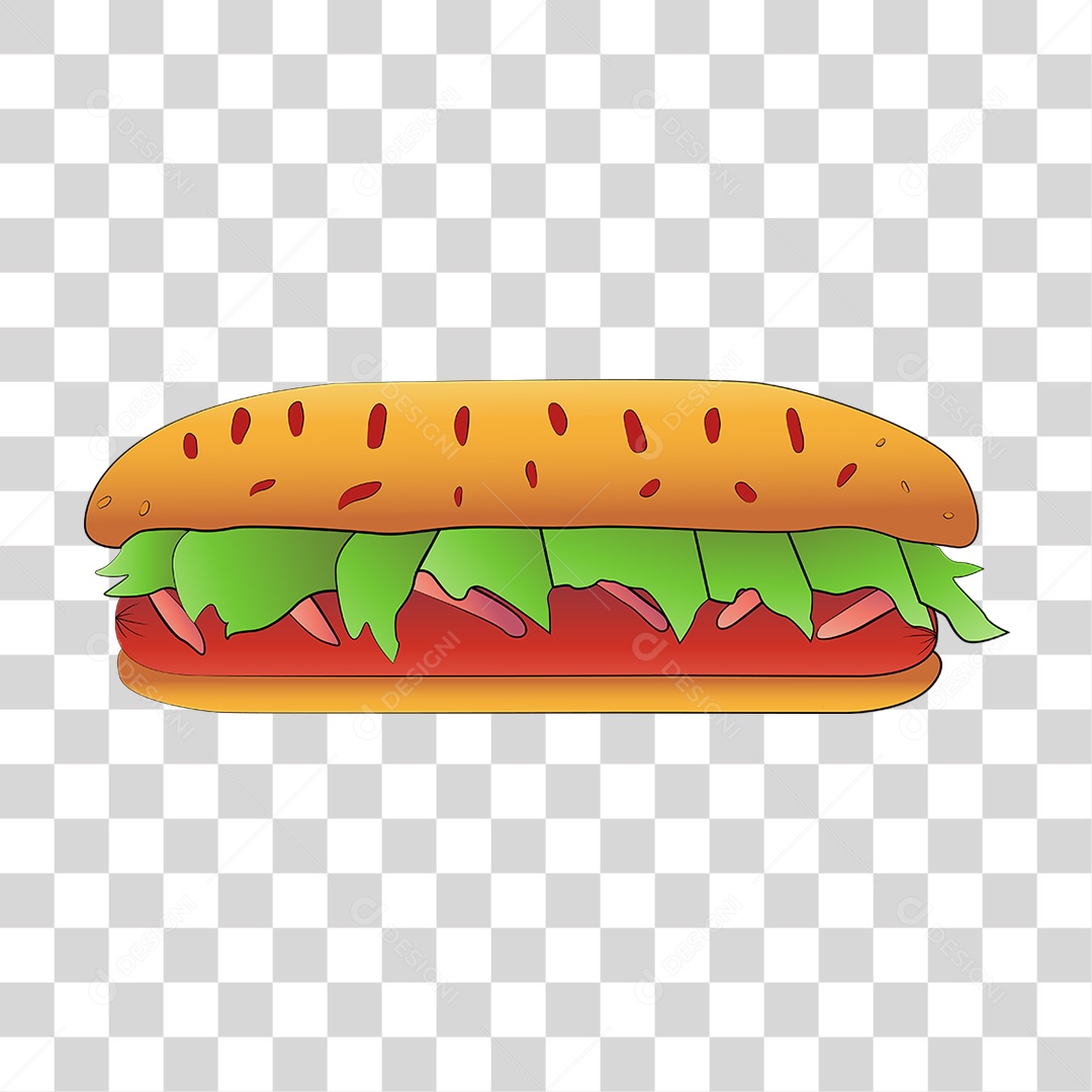 Elemento 3D Hot-dog para Composição PNG Transparente