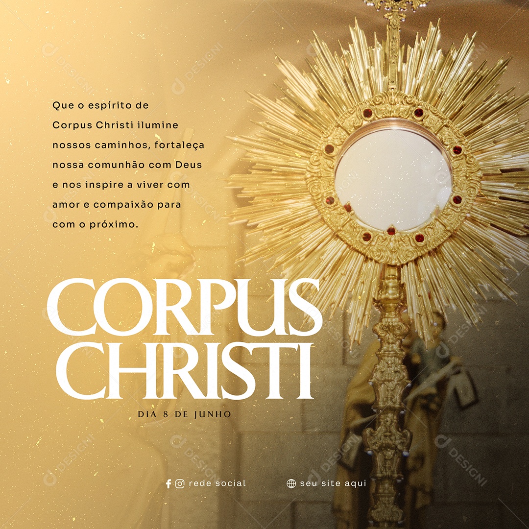 Social Media Corpus Christi Nossa Comunhão PSD Editável