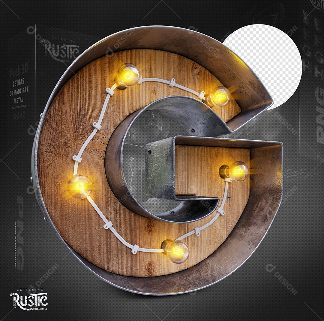 Letra G Maiúscula Com Led Elemento 3D Do Alfabeto Para Composição PSD