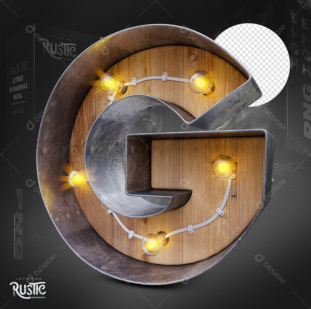 Letra G Maiúscula Com Led Elemento 3D Do Alfabeto Para Composição PSD