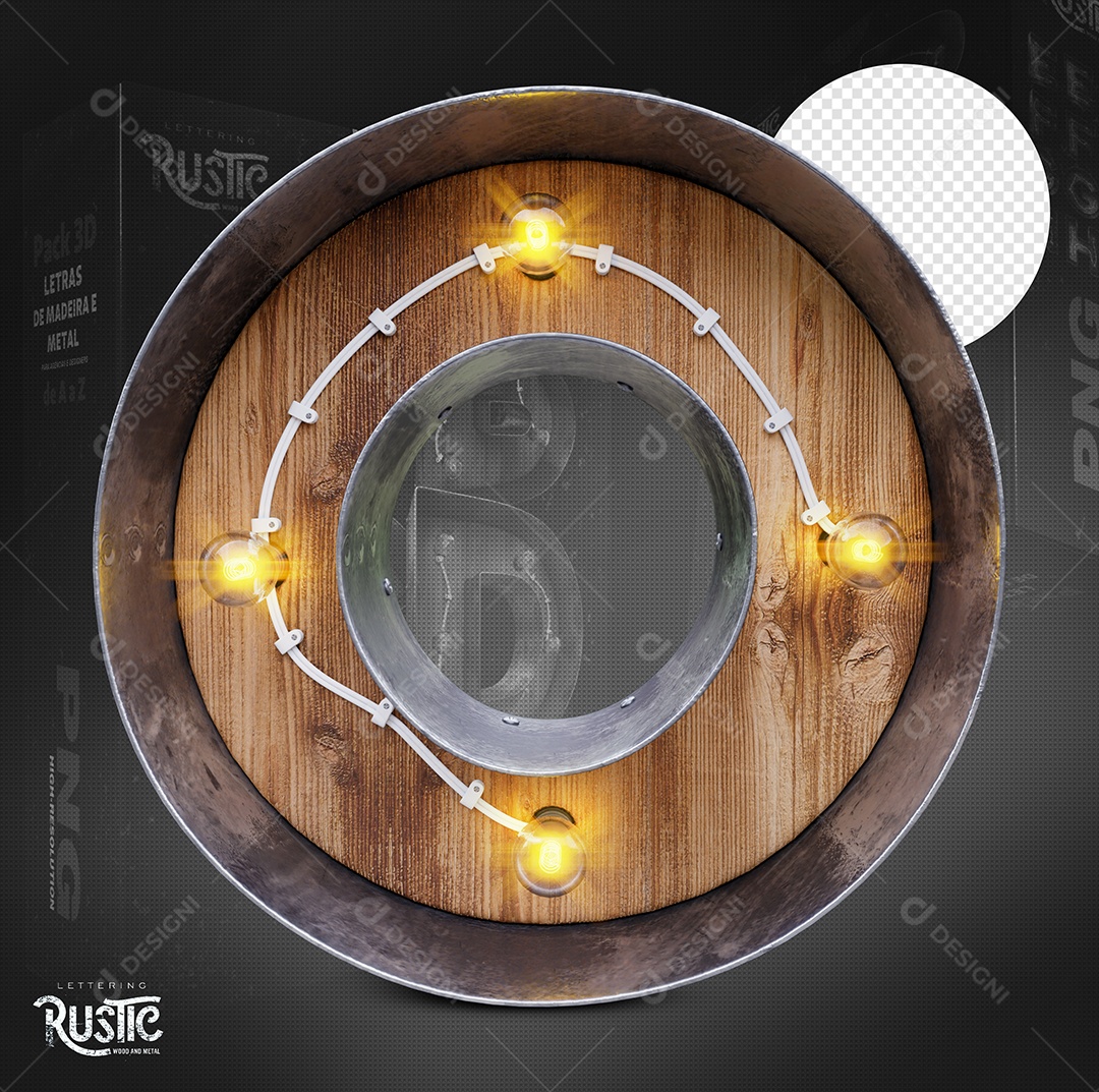 Letra O Maiúscula Com Led Elemento 3D Do Alfabeto Para Composição PSD