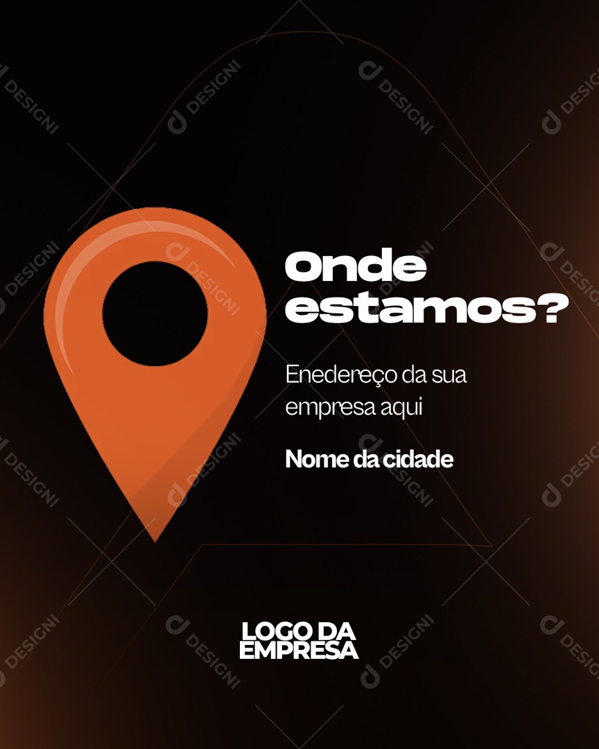 Localização Onde Estamos Social Media PSD Editável