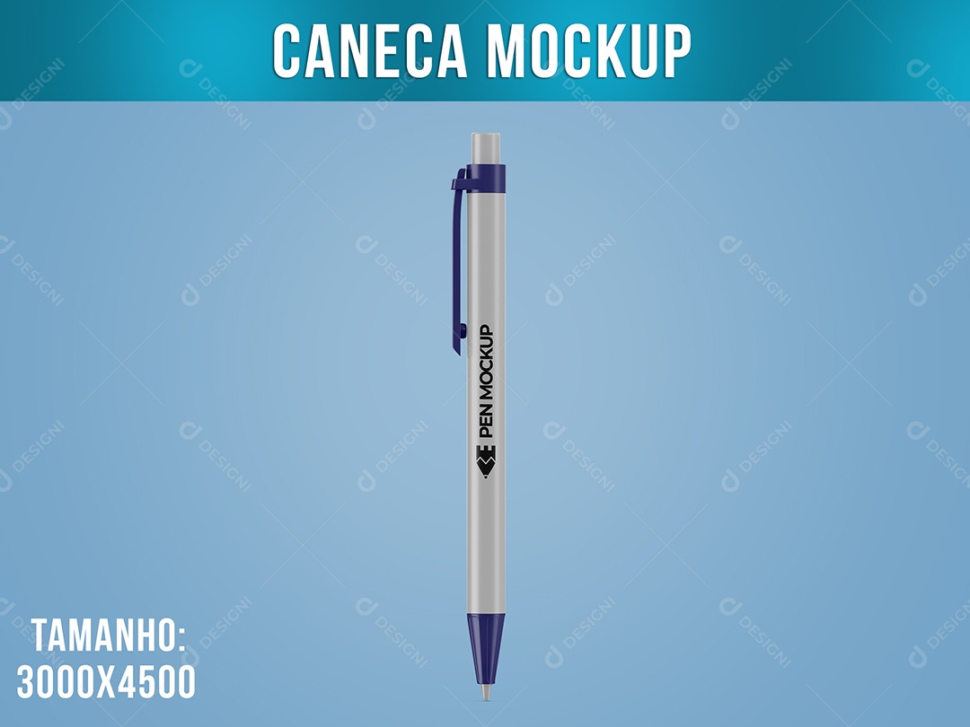 Caneta Mockup PSD Editável
