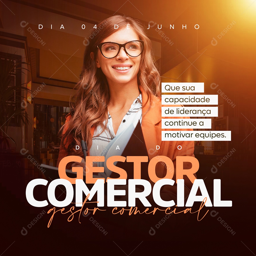 Dia Do Gestor Comercial Capacidade De Liderança Social Media PSD Editável