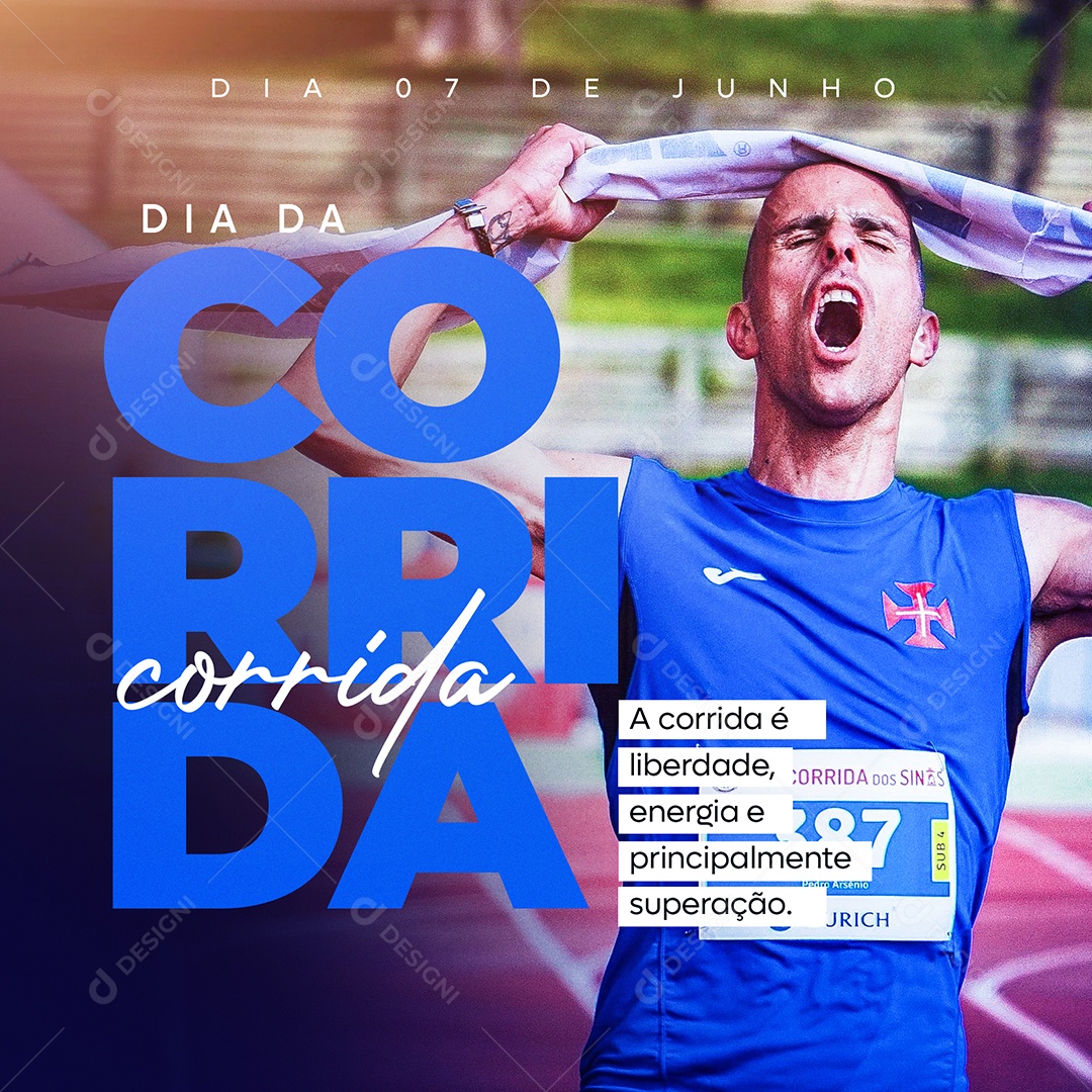 Dia Da Corrida Energia e Superação Social Media PSD Editável