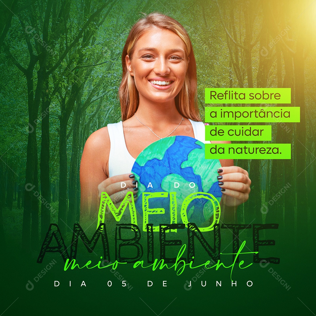 Social Media Dia Do Meio Ambiente 05 De Junho Natureza PSD Editável