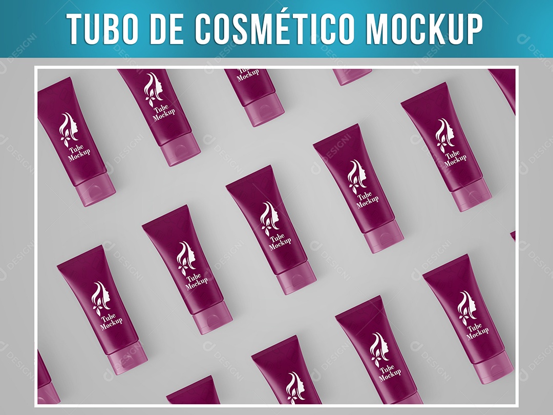 Tubo Cosmético Mockup PSD Editável