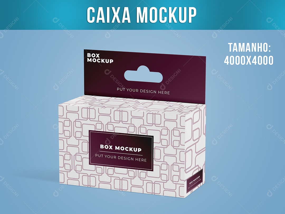 Caixa Mockup Entrega Envio PSD Editável