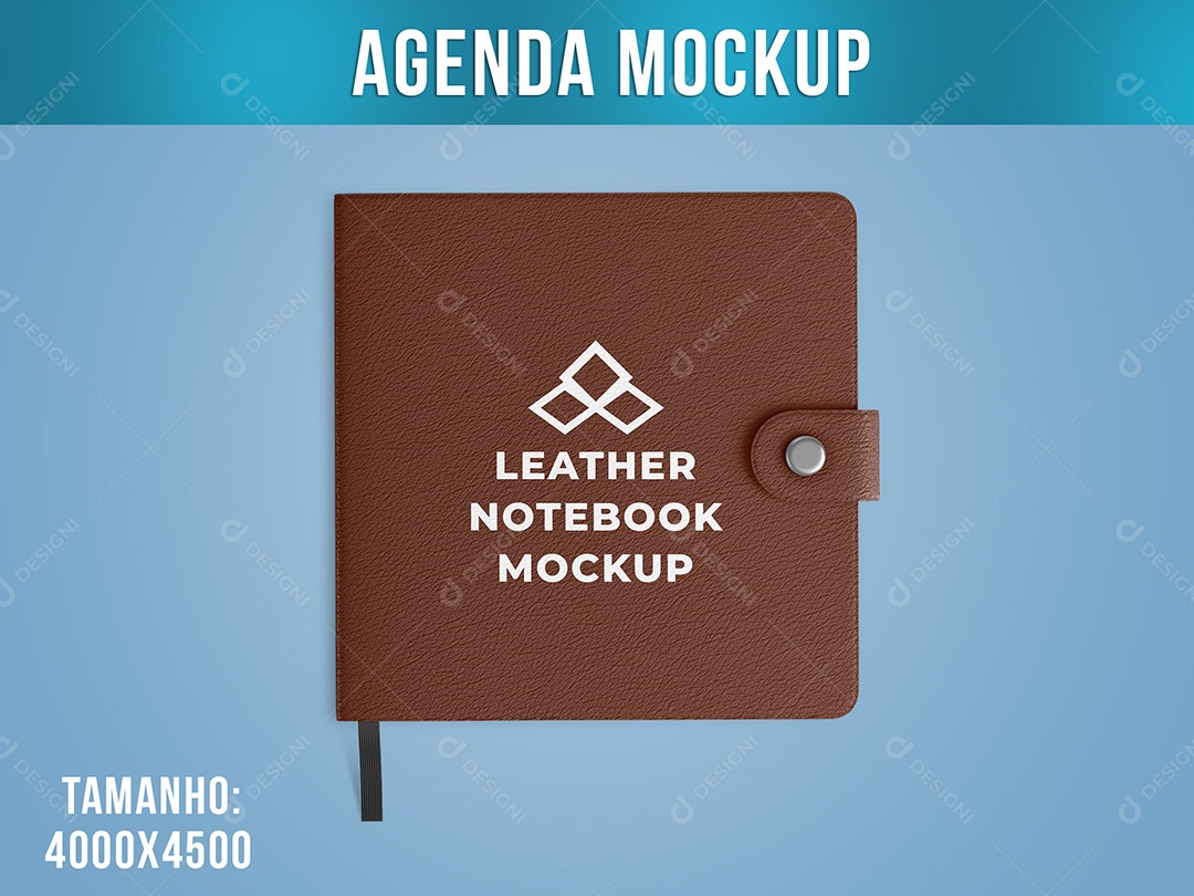 Agenda Caderneta Mockup PSD Editável