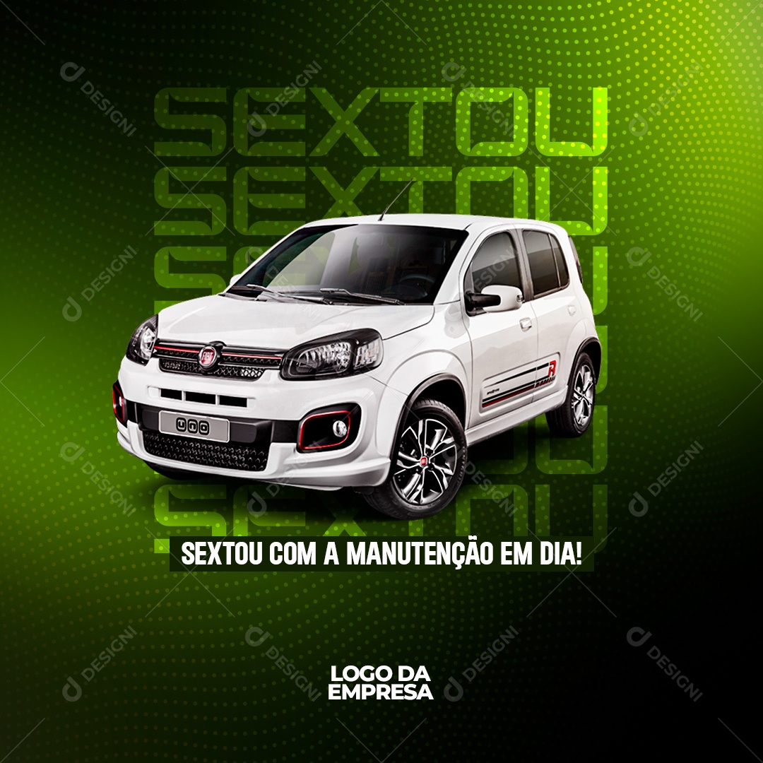 Sextou Com Manutenção Em Dia Social Media PSD Editável