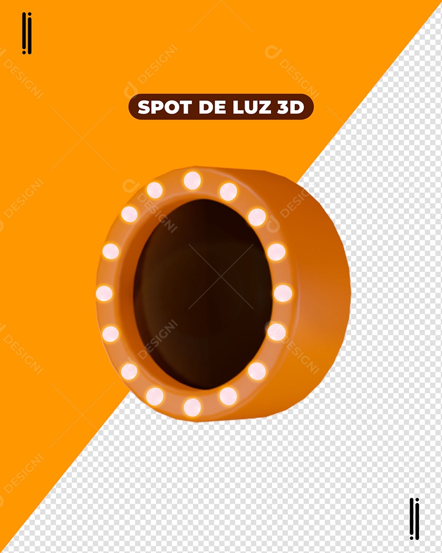 Spot De Luz Redondo Elemento 3D Para Composição PSD