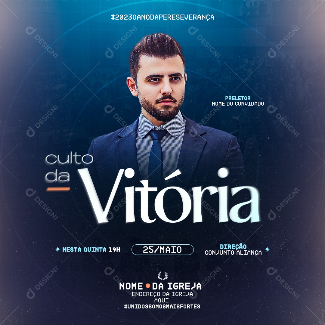 Culto da Vitoria Social Media PSD Editável