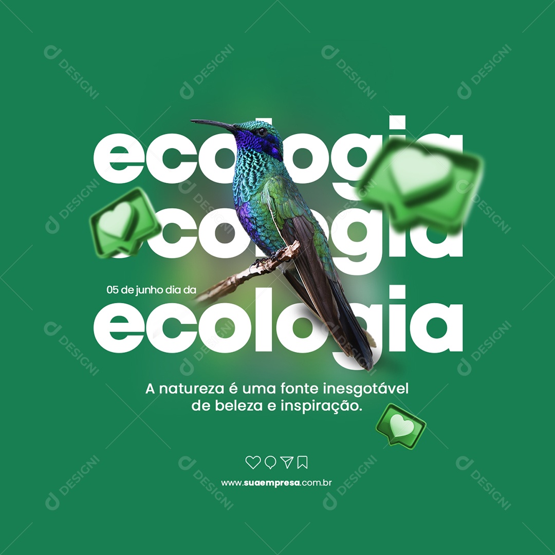 A Natureza é Uma Fonte Inesgotável De Beleza E Inspiração Dia Da Ecologia Social Media PSD Editável