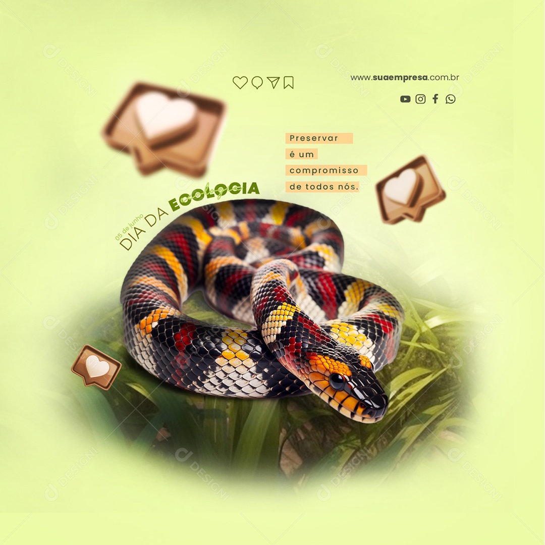 Preservar É Um Compromisso De Todos Nós Dia Da Ecologia Social Media PSD Editável