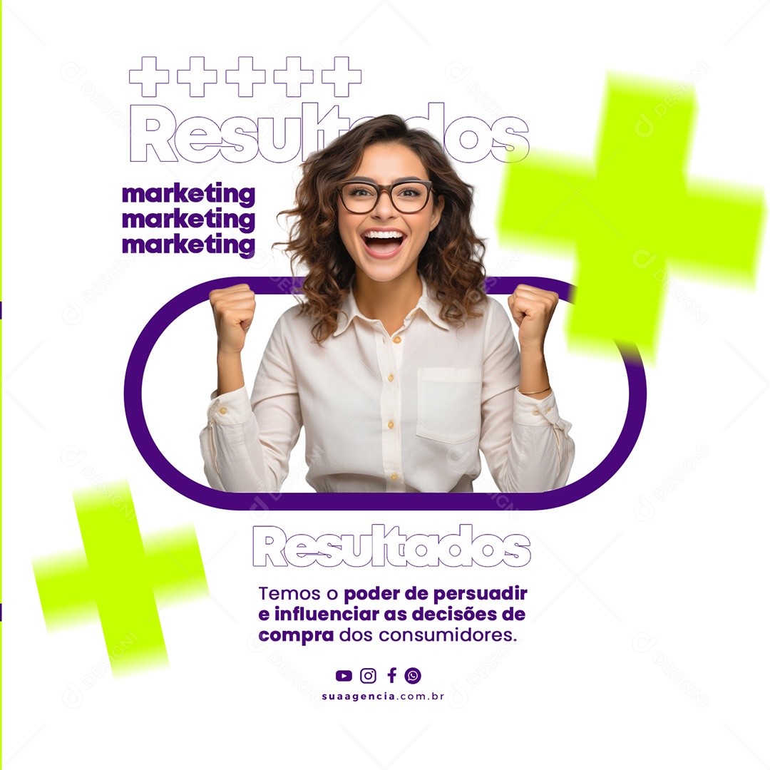 Temos O Poder De Persuadir Marketing Digital Social Media PSD Editável