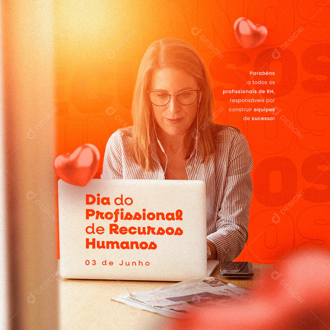Parabéns A Todos Os Profissionais De RH Dia Do Profissional De Recursos Humanos Social Media PSD Editável