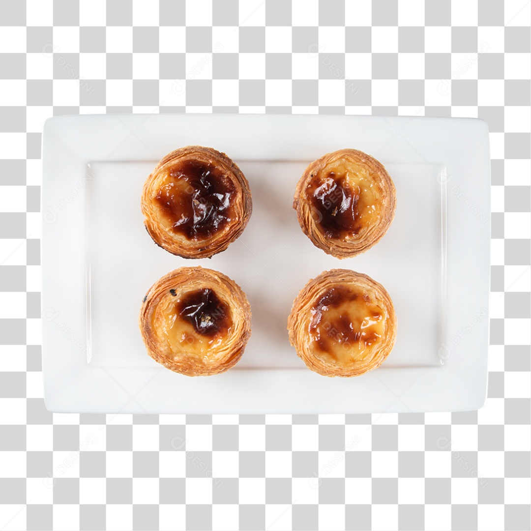 Pastel de Belém Assado PNG Transparente