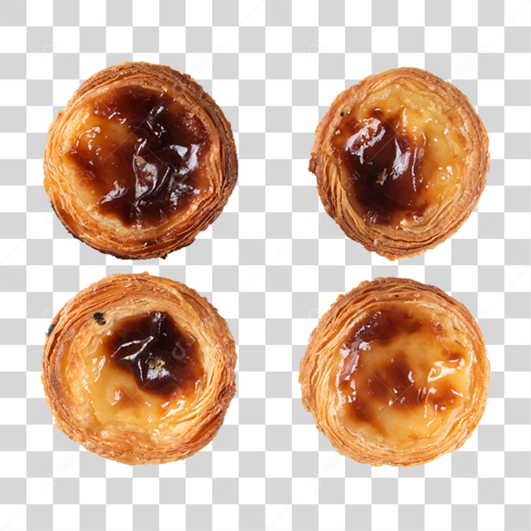 Pastel de Belém Assado PNG Transparente