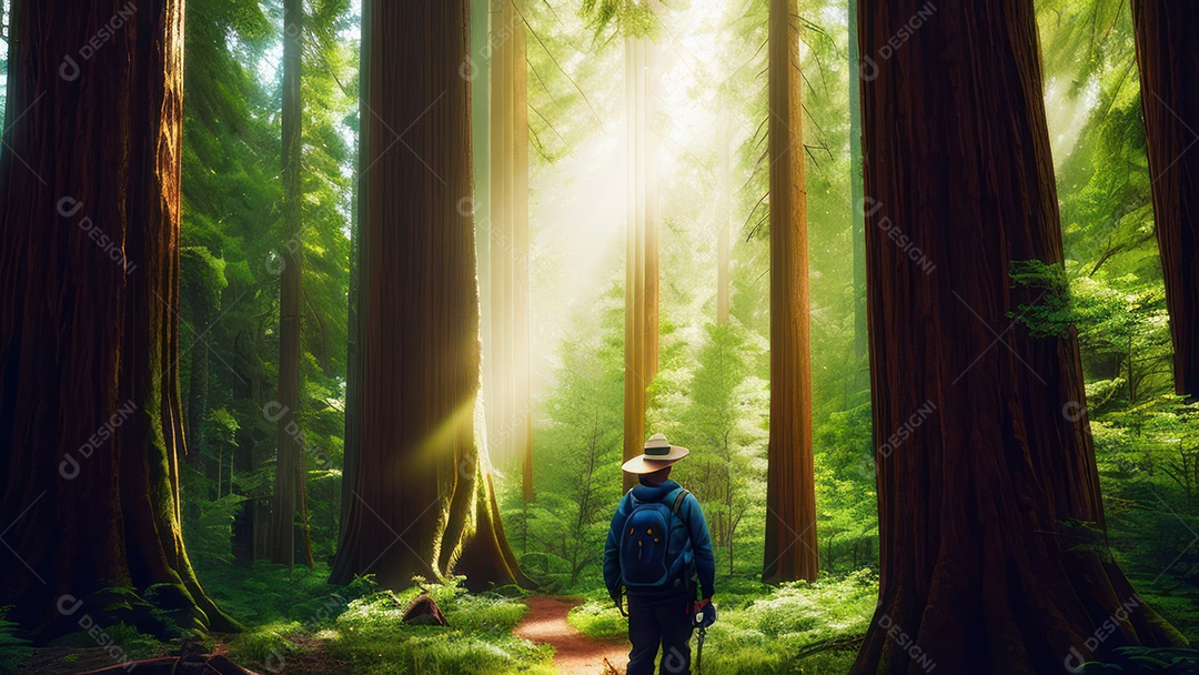 Imagem realista de floresta.