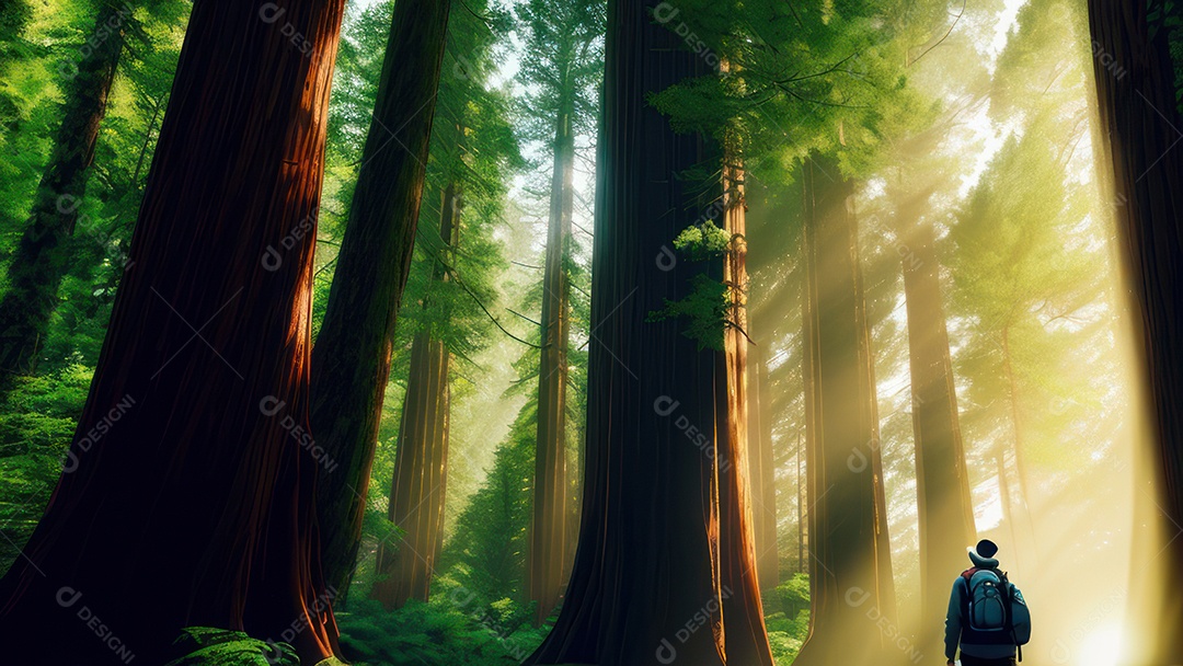 Imagem realista de floresta.