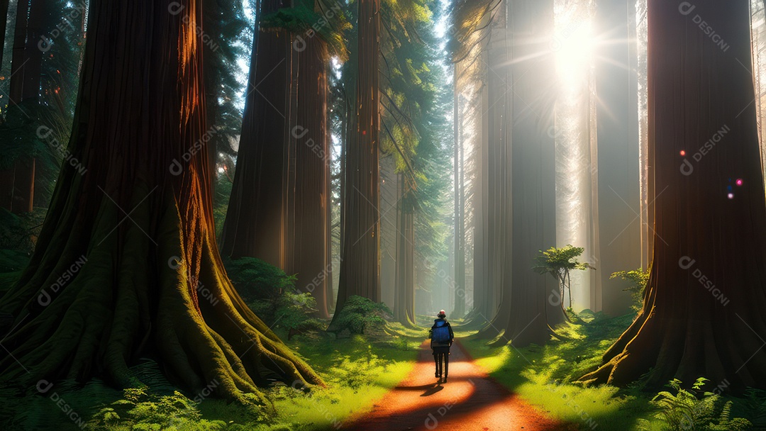 Imagem realista de floresta.