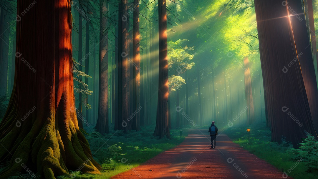 Imagem realista de floresta.