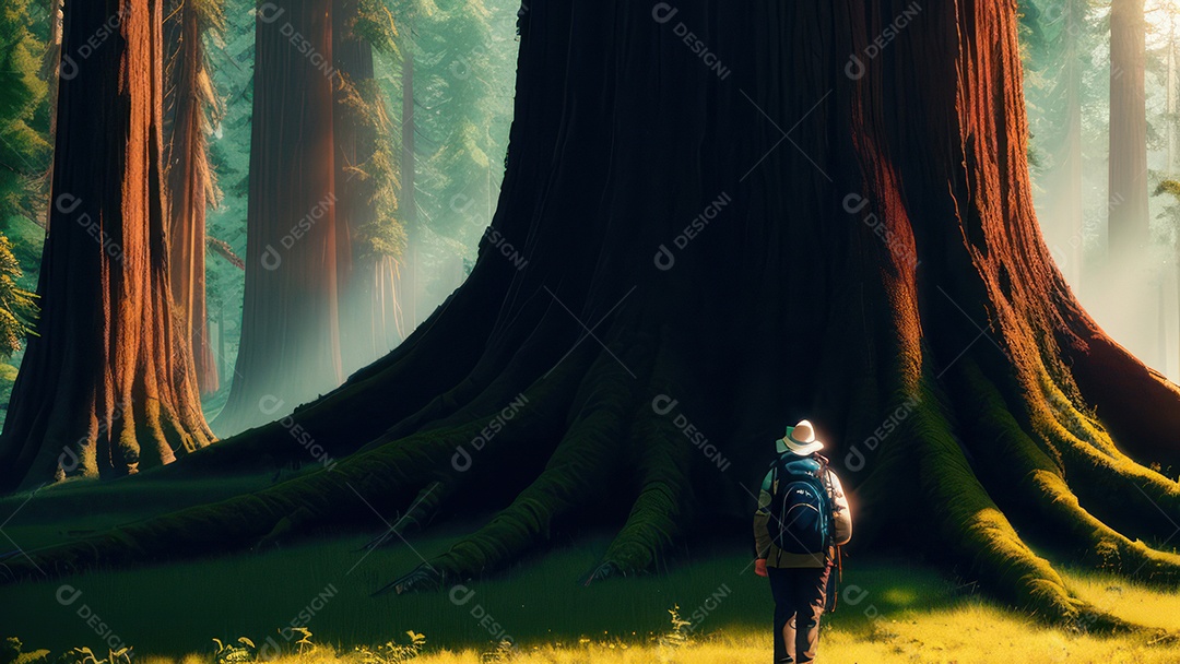 Imagem realista de floresta.