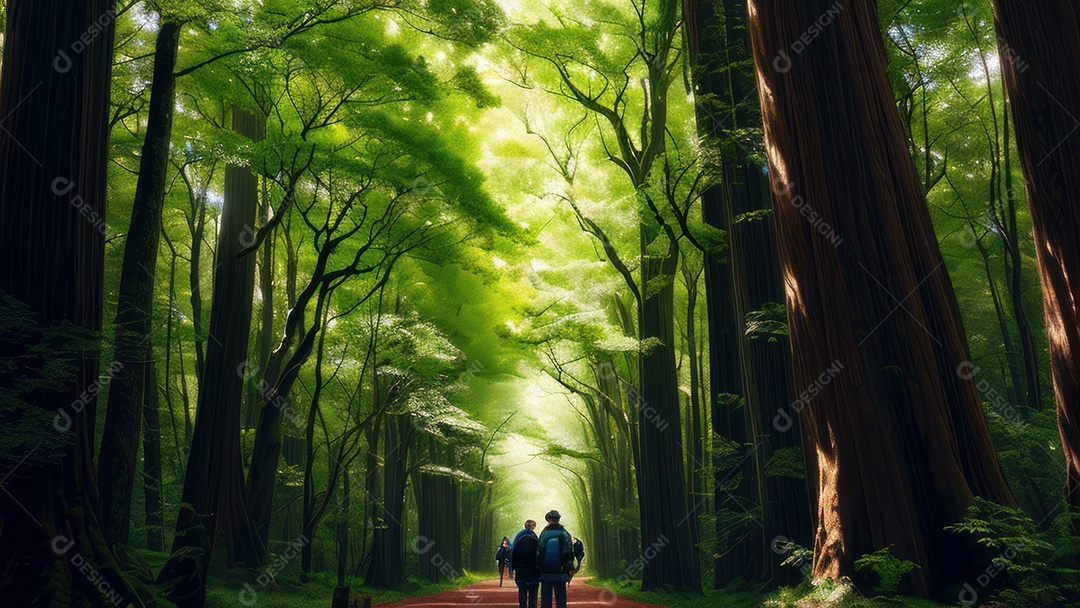 Imagem realista de floresta.