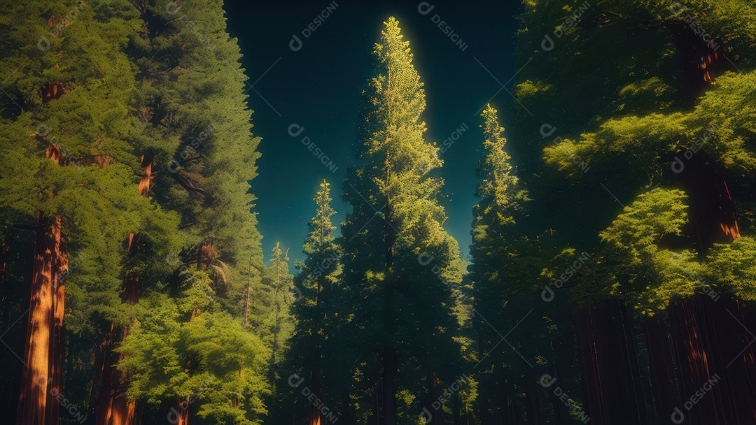 Imagem realista de floresta.