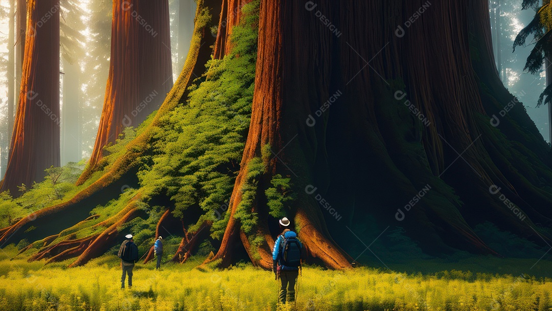 Imagem realista de floresta.