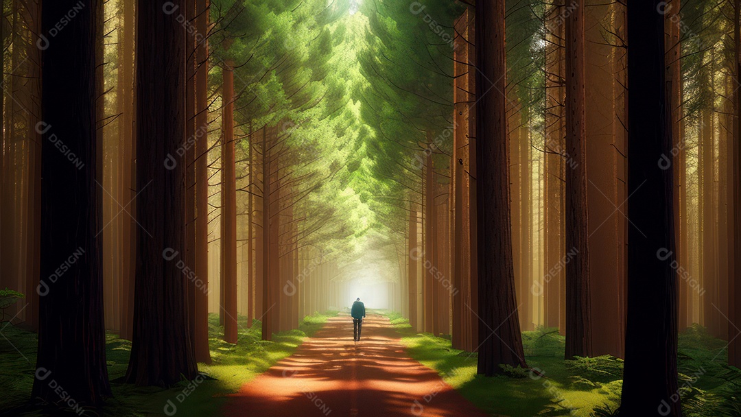 Imagem realista de floresta.