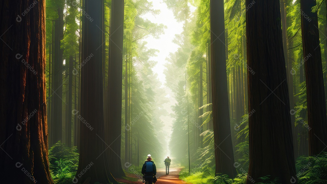 Imagem realista de floresta.