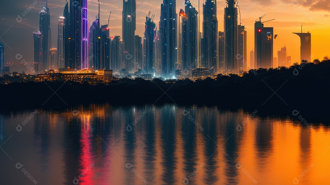 Imagem realista de Dubai Emirados Árabes Unidos.