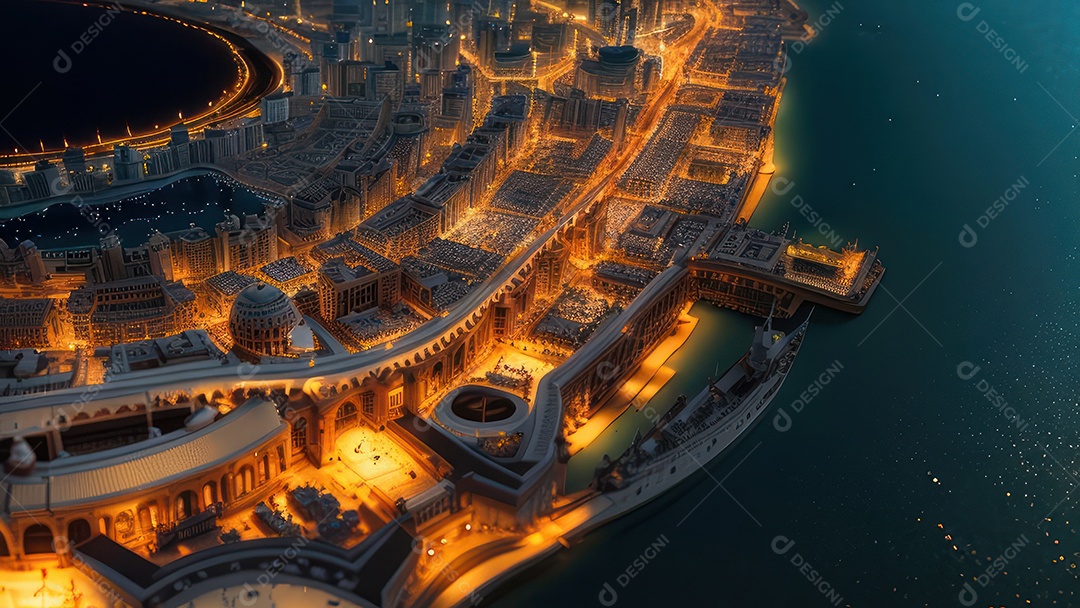 Imagem realista de Dubai Emirados Árabes Unidos.