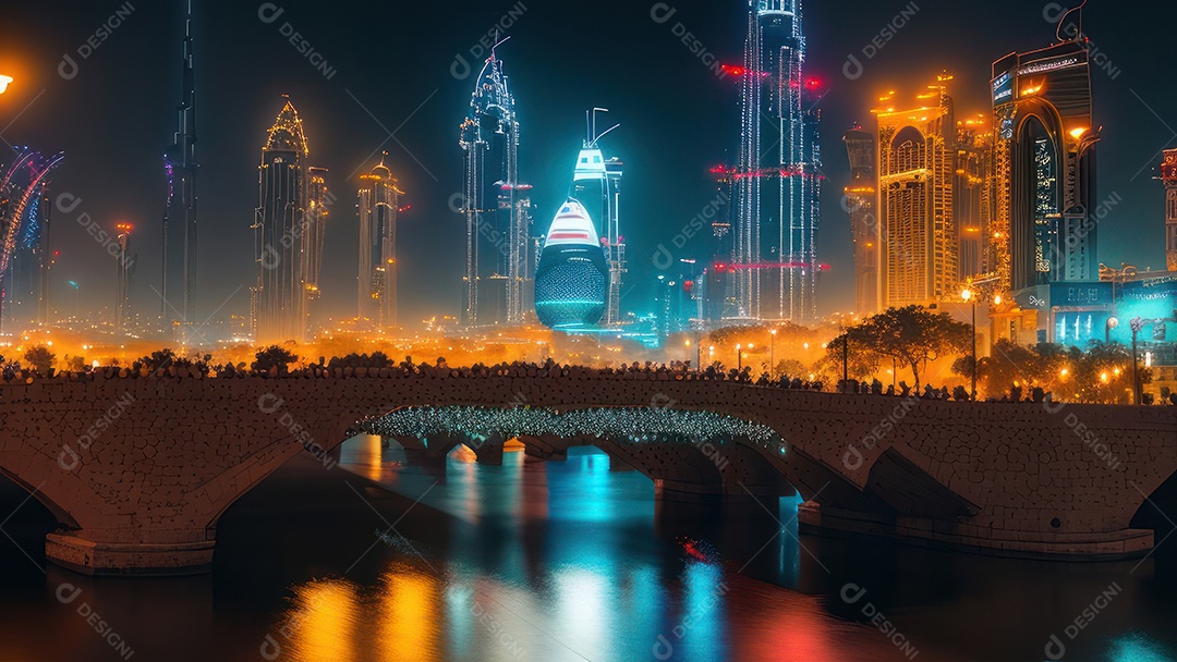 Imagem realista de Dubai Emirados Árabes Unidos.