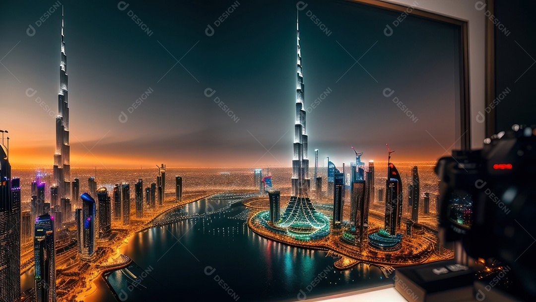 Imagem realista de Dubai Emirados Árabes Unidos.