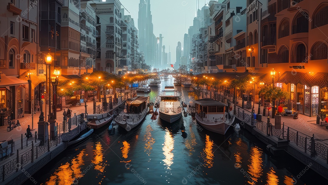 Imagem realista de Dubai Emirados Árabes Unidos.
