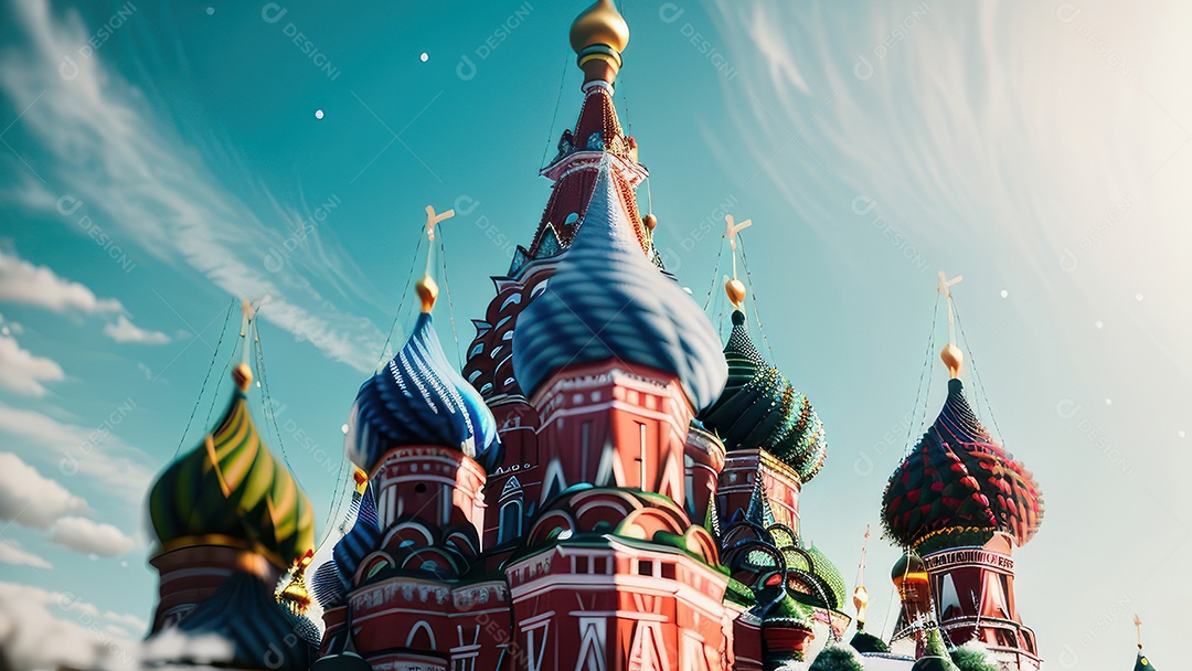 Imagem realista de local turístico na Rússia.