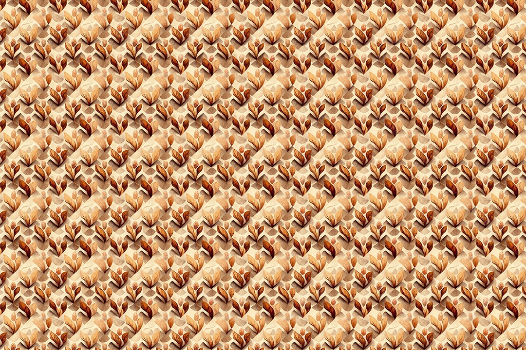 Padrão de Folhas Ilustração Vetor EPS