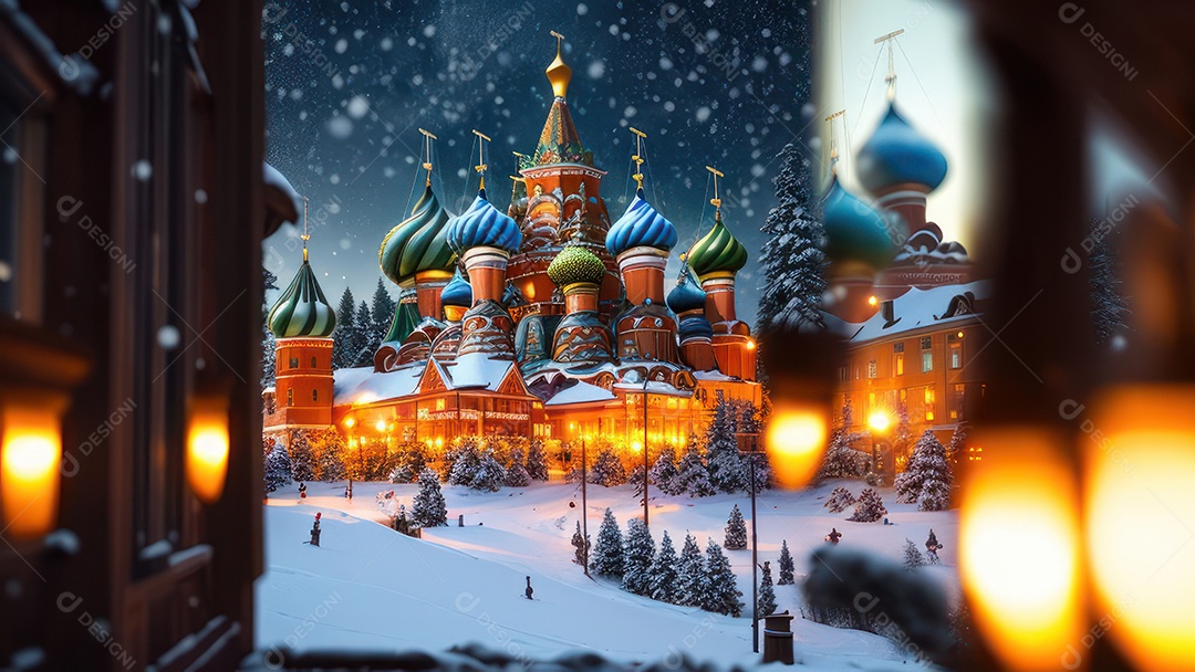 Imagem realista de local turístico na Rússia.